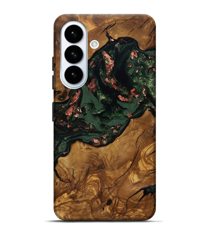 Galaxy S26 Plus Wood Live Edge Phone Case - Kahlani (Ancient Olive, 818772)