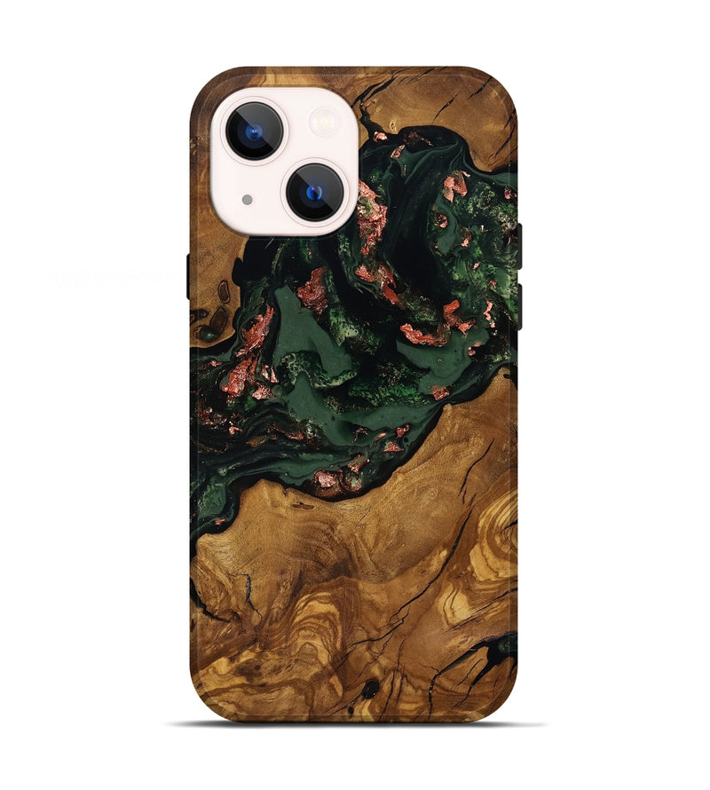 iPhone 13 Wood Live Edge Phone Case - Kahlani (Ancient Olive, 818772)