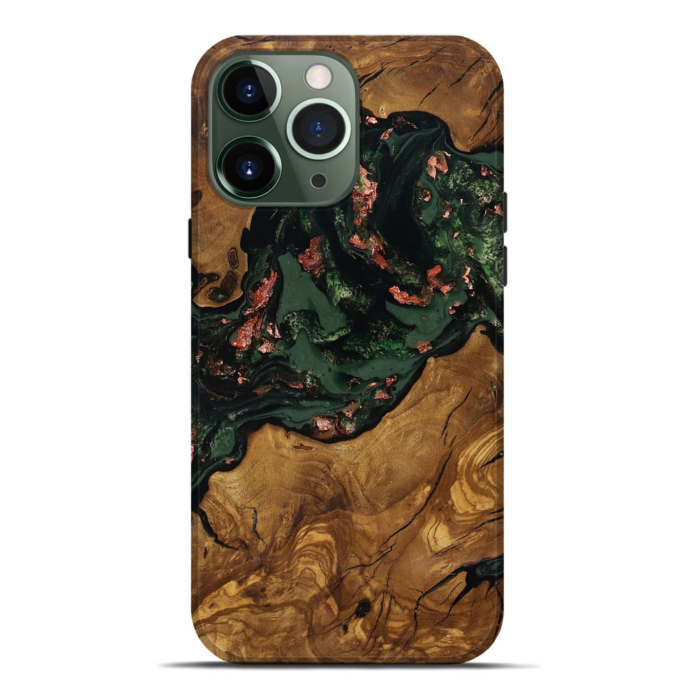 iPhone 13 Pro Max Wood Live Edge Phone Case - Kahlani (Ancient Olive, iPhone 13 Pro Max Wood Live Edge Phone Case - Kahlani (Ancient Olive,