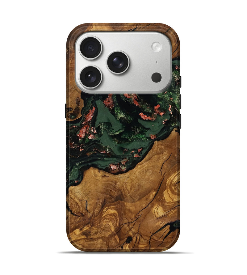 iPhone 17 Pro Wood Live Edge Phone Case - Kahlani (Ancient Olive, 818772)