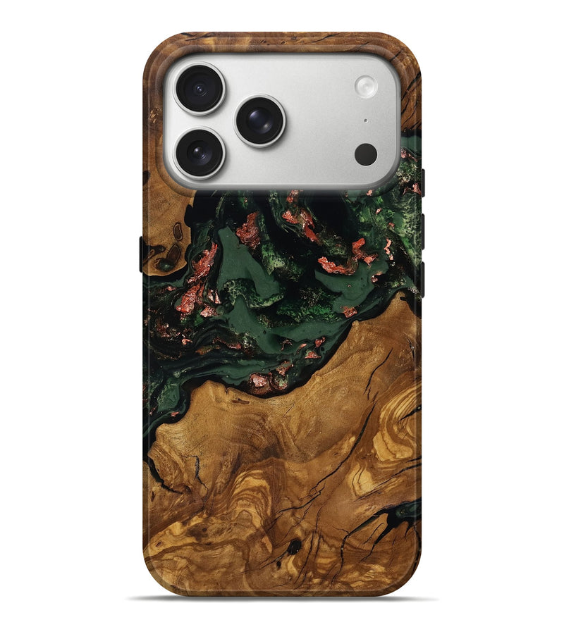 iPhone 17 Pro Max Wood Live Edge Phone Case - Kahlani (Ancient Olive, 818772)