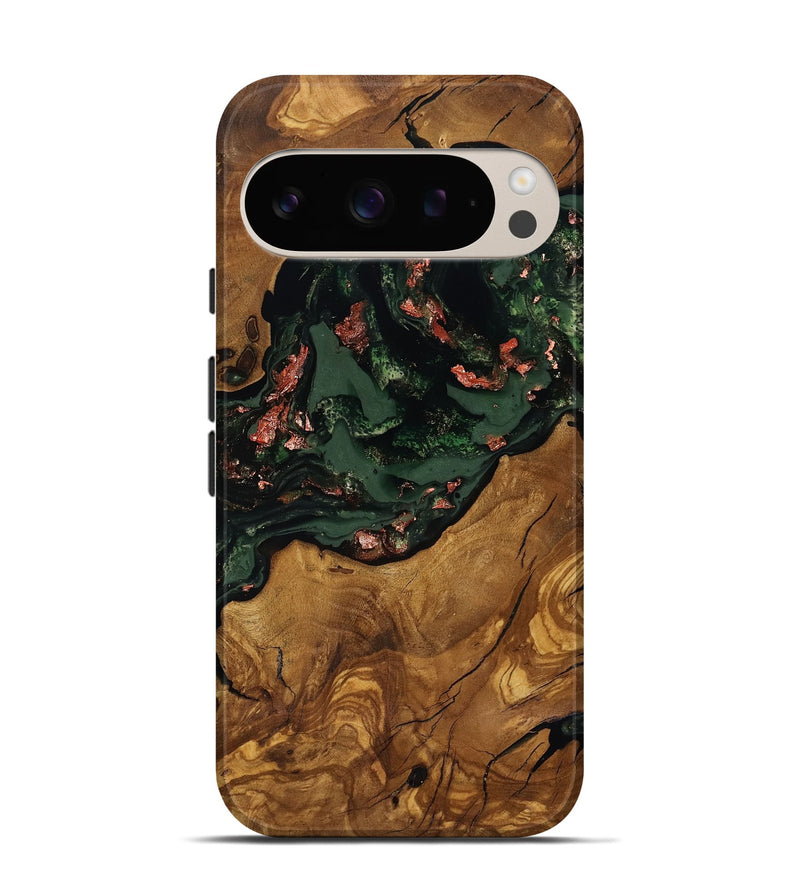 Pixel 9 Pro Wood Live Edge Phone Case - Kahlani (Ancient Olive, 818772)