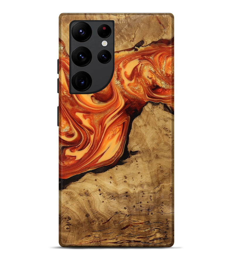 Galaxy S22 Ultra Wood Live Edge Phone Case - Atreus (Ancient Olive, 818773)