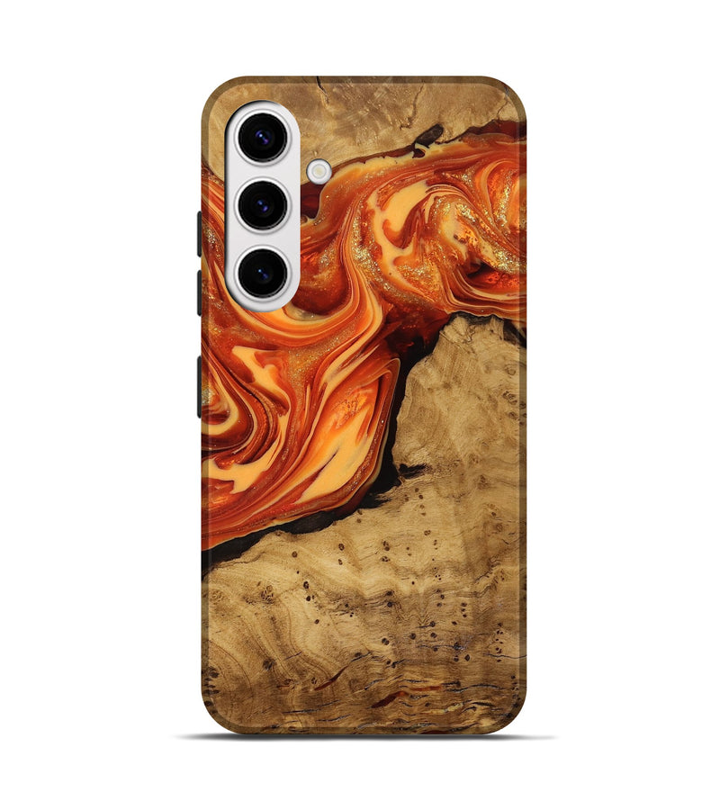 Galaxy S25 Wood Live Edge Phone Case - Atreus (Ancient Olive, 818773)