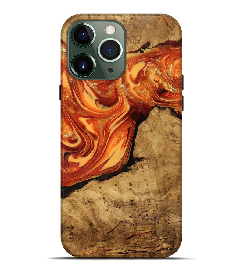 iPhone 13 Pro Max Wood Live Edge Phone Case - Atreus (Ancient Olive, 818773)