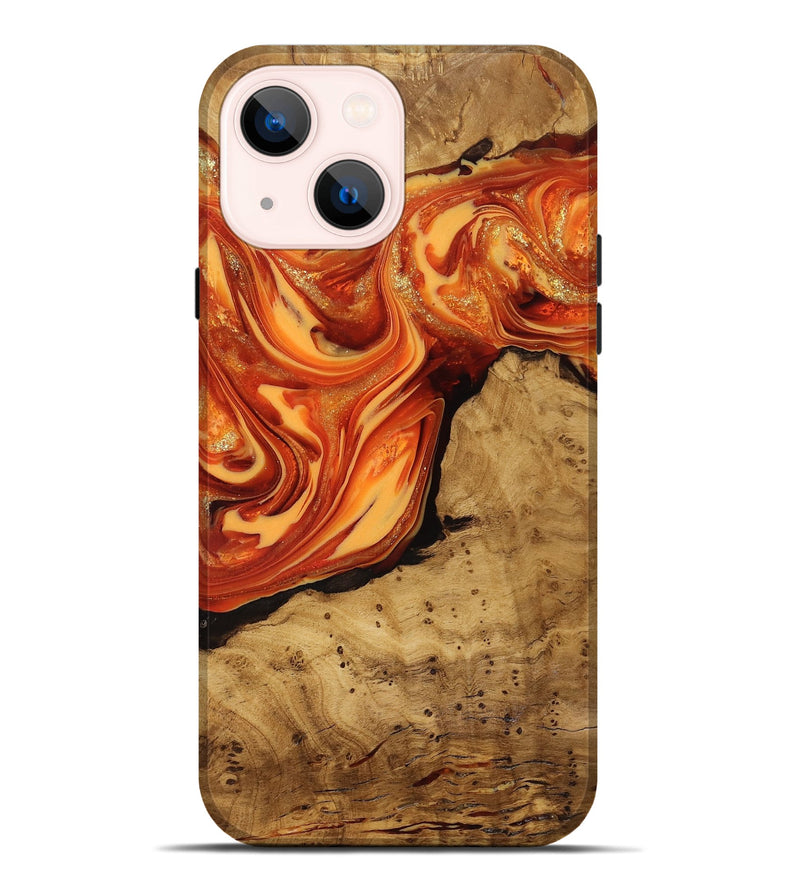 iPhone 14 Plus Wood Live Edge Phone Case - Atreus (Ancient Olive, 818773)