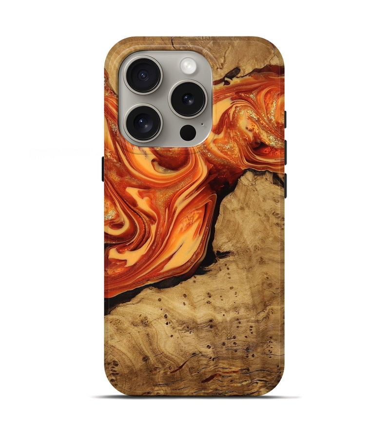 iPhone 16 Pro Wood Live Edge Phone Case - Atreus (Ancient Olive, 818773)