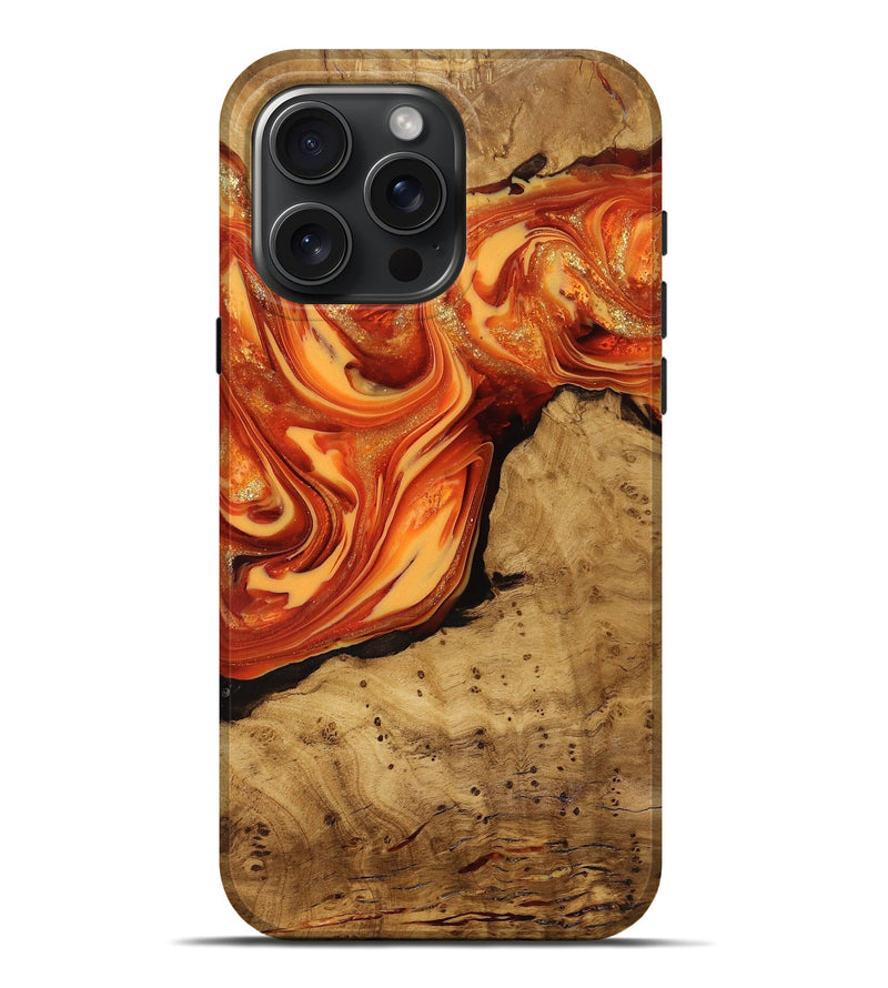 iPhone 16 Pro Max Wood Live Edge Phone Case - Atreus (Ancient Olive, 818773)