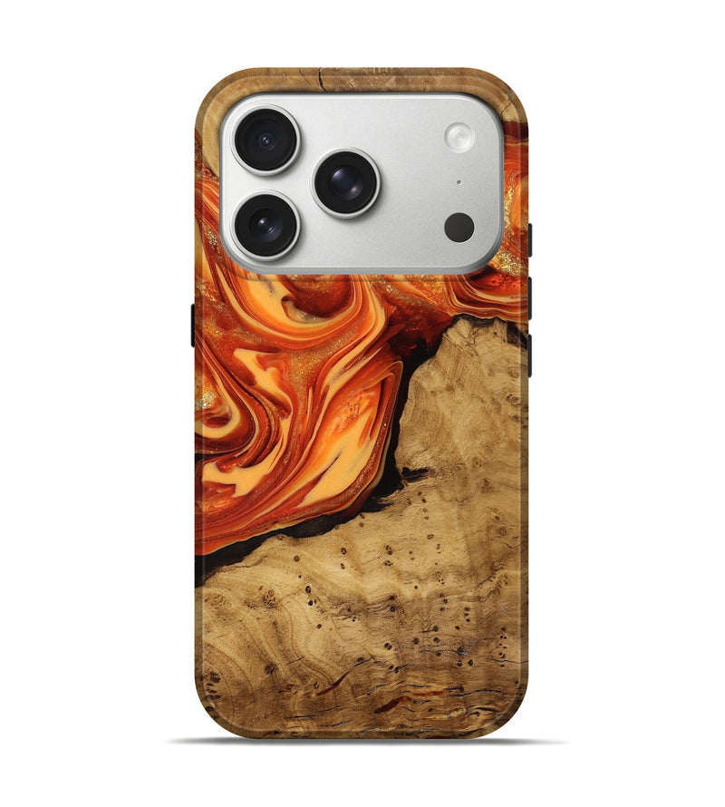 iPhone 17 Pro Wood Live Edge Phone Case - Atreus (Ancient Olive, 818773)