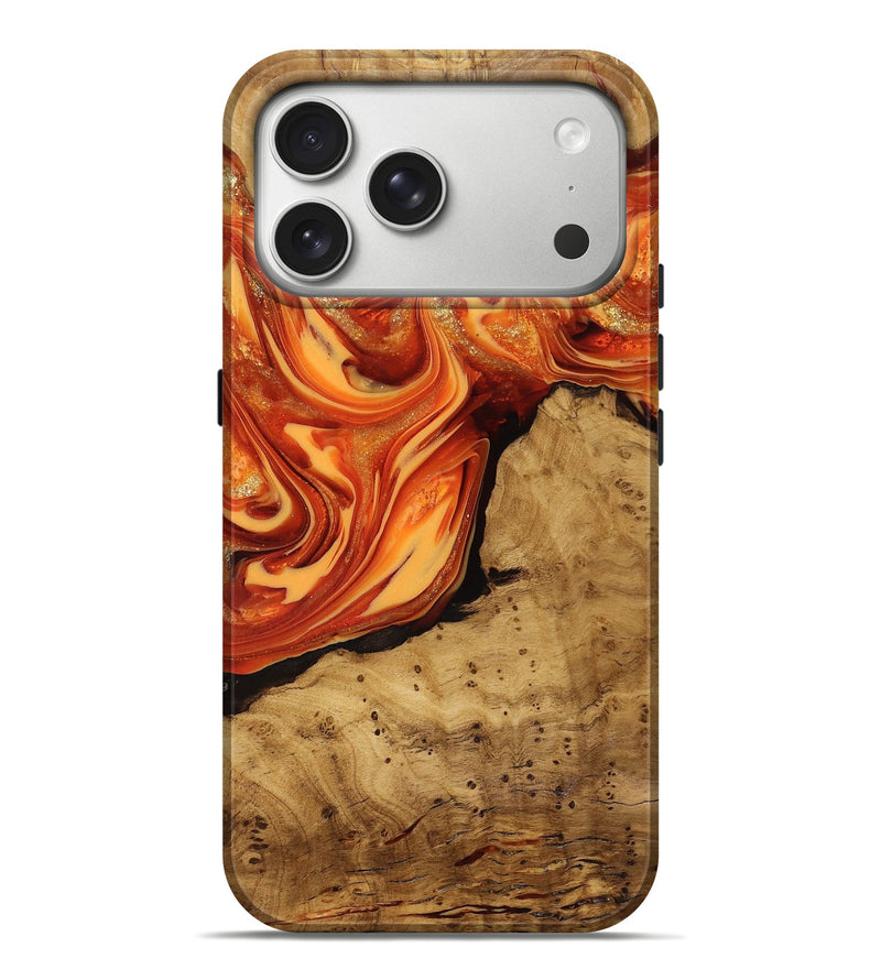 iPhone 17 Pro Max Wood Live Edge Phone Case - Atreus (Ancient Olive, 818773)