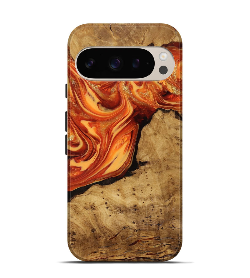Pixel 9 Wood Live Edge Phone Case - Atreus (Ancient Olive, 818773)