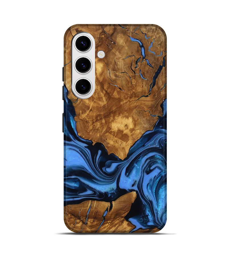 Galaxy S25 Wood Live Edge Phone Case - Sunny (Ancient Olive, 818774)