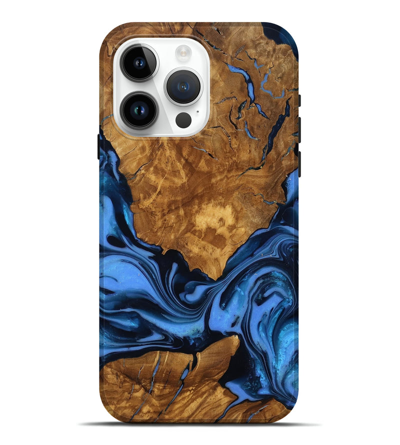 iPhone 15 Pro Max Wood Live Edge Phone Case - Sunny (Ancient Olive, 818774)