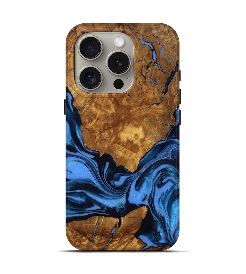 iPhone 16 Pro Wood Live Edge Phone Case - Sunny (Ancient Olive, 818774)