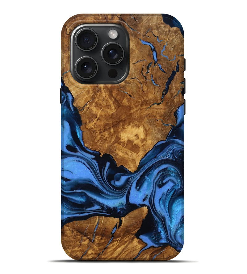 iPhone 16 Pro Max Wood Live Edge Phone Case - Sunny (Ancient Olive, 818774)