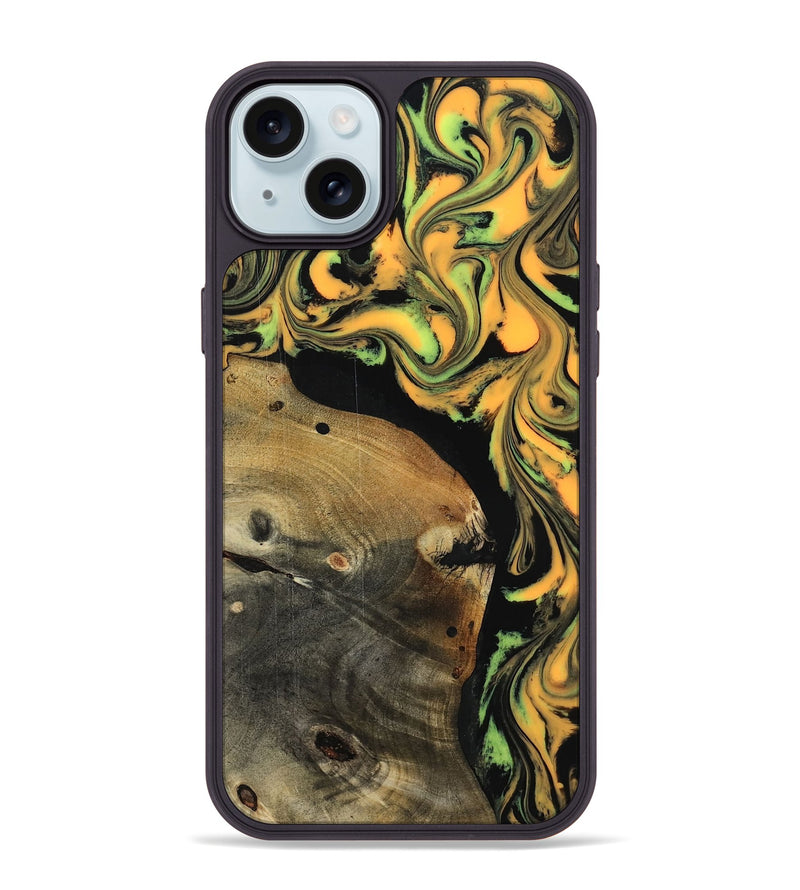 iPhone 15 Plus Wood Phone Case - Chaya (Neon, 818776)