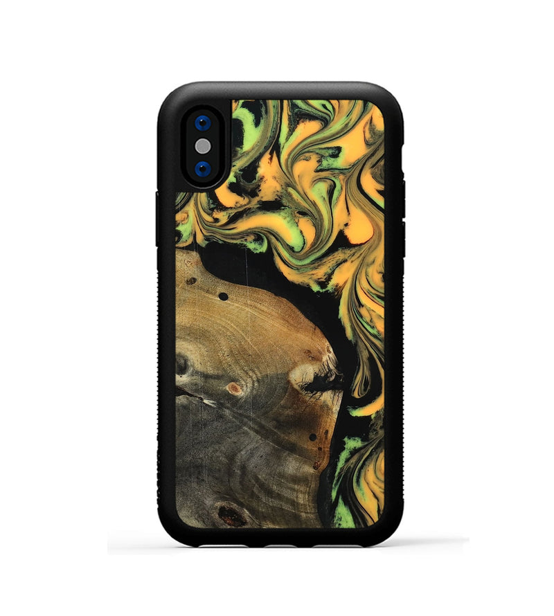 iPhone Xs Wood Phone Case - Chaya (Neon, 818776)