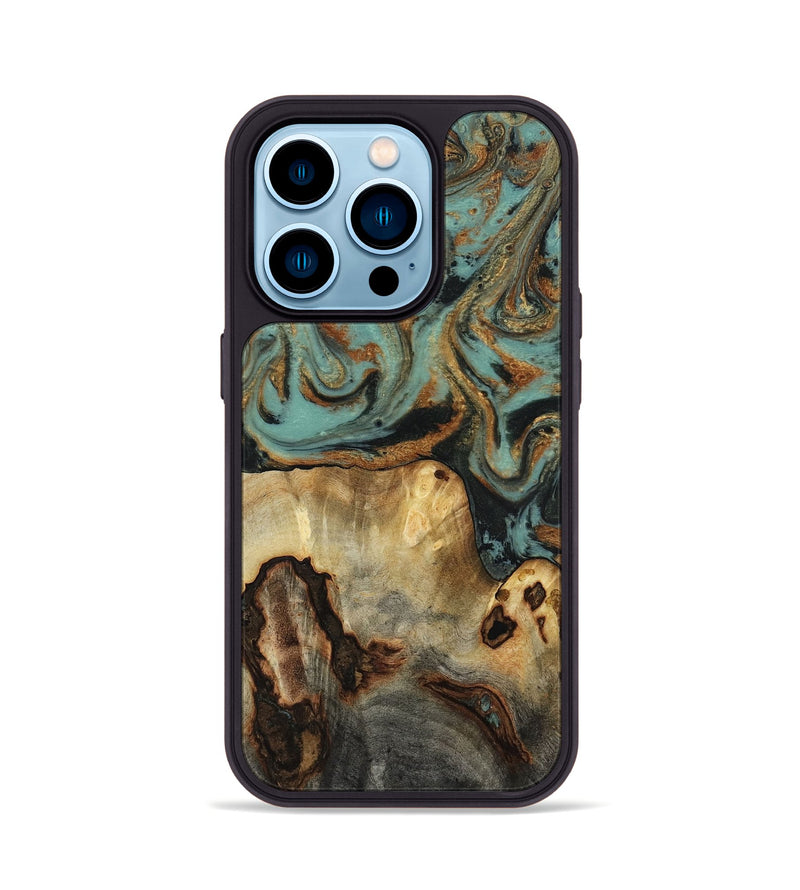 iPhone 14 Pro Wood Phone Case - Kenley (Green, 818779)