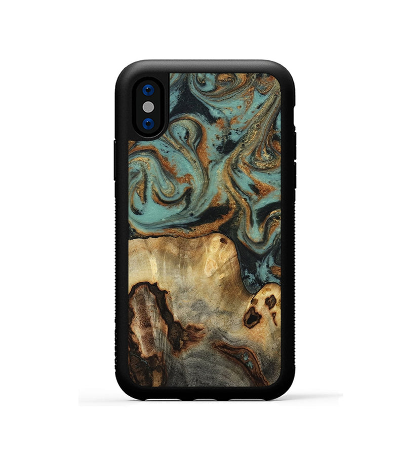 iPhone Xs Wood Phone Case - Kenley (Green, 818779)