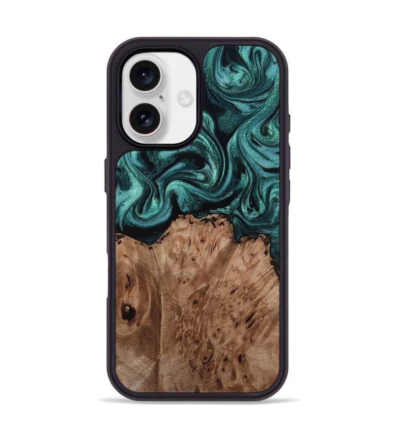 iPhone 17 Wood Phone Case - Collin (Green, 818781)