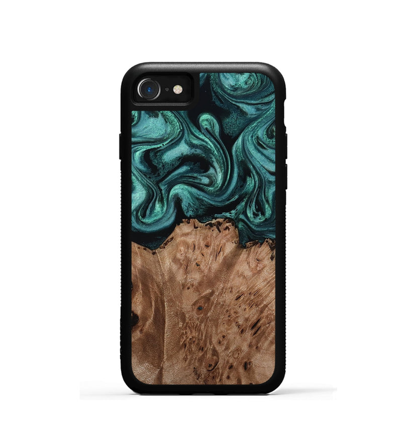 iPhone SE Wood Phone Case - Collin (Green, 818781)
