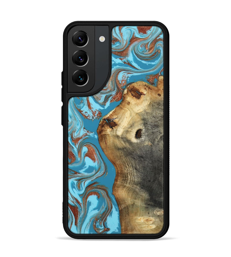 Galaxy S22 Plus Wood Phone Case - Kevin (Teal & Gold, 818783)