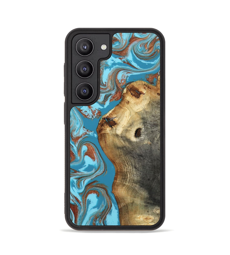 Galaxy S23 Wood Phone Case - Kevin (Teal & Gold, 818783)