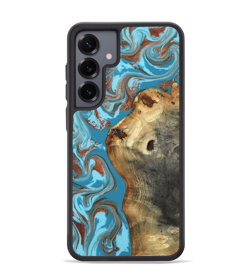 Galaxy S25 Plus Wood Phone Case - Kevin (Teal & Gold, 818783)