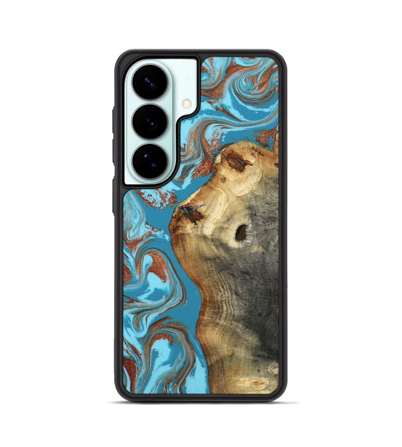 Galaxy S26 Wood Phone Case - Kevin (Teal & Gold, 818783)