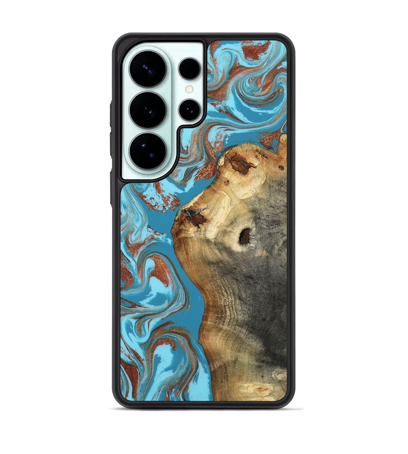 Galaxy S26 Ultra Wood Phone Case - Kevin (Teal & Gold, 818783)
