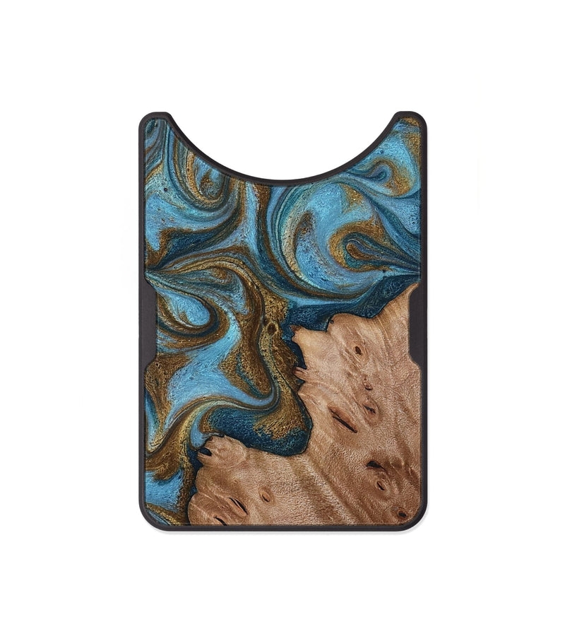 Alloy Wood Wallet - Jace (Teal & Gold, 818784)