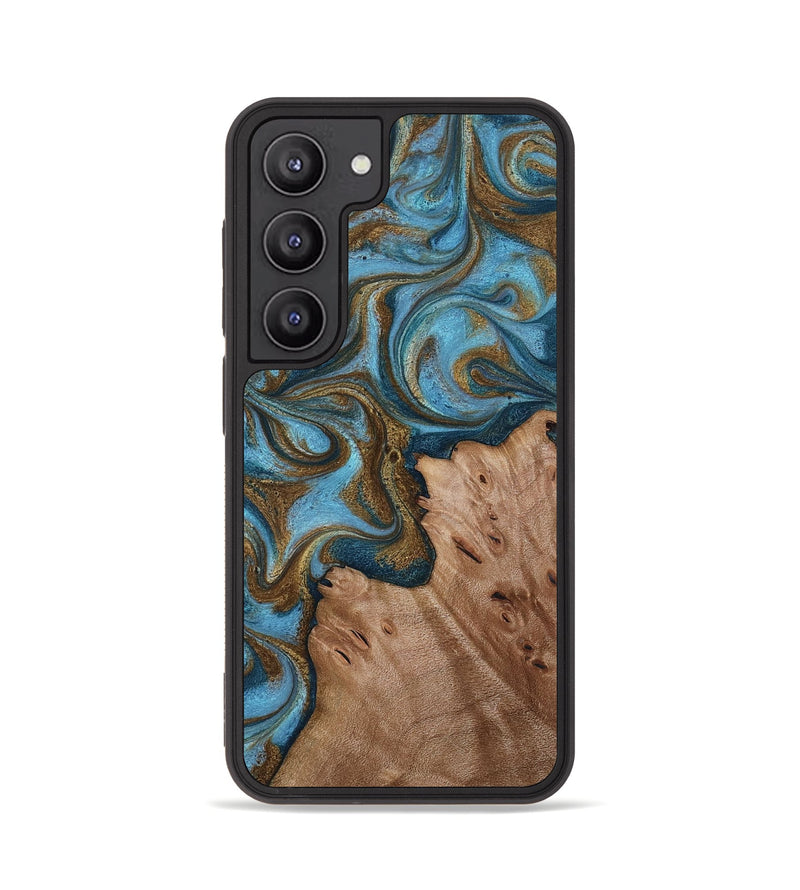 Galaxy S23 Wood Phone Case - Jace (Teal & Gold, 818784)
