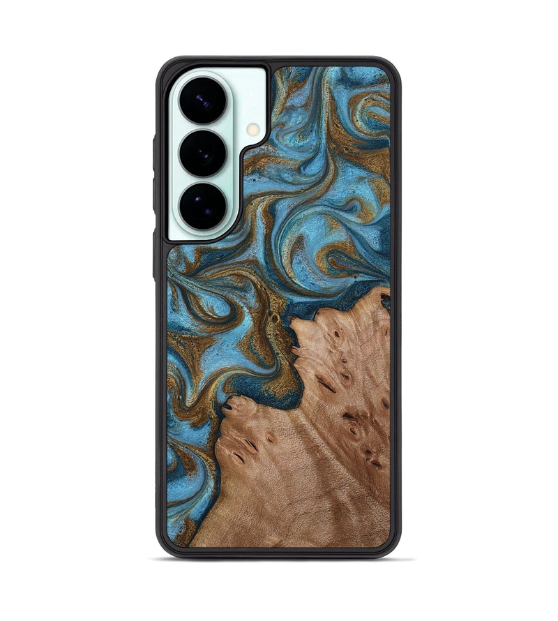 Galaxy S26 Plus Wood Phone Case - Jace (Teal & Gold, 818784)