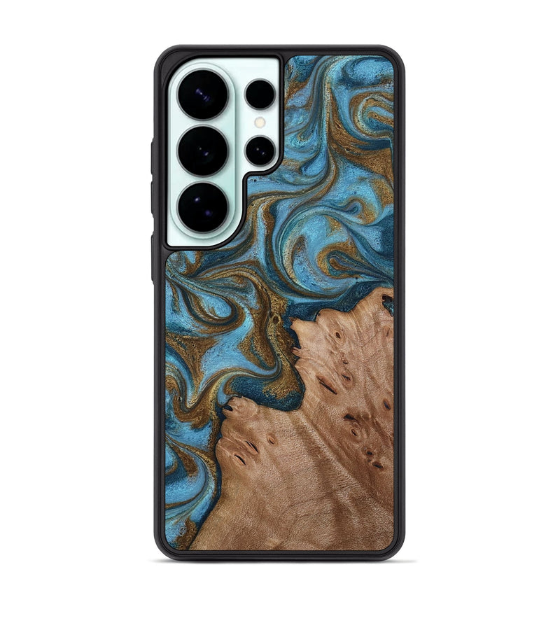 Galaxy S26 Ultra Wood Phone Case - Jace (Teal & Gold, 818784)