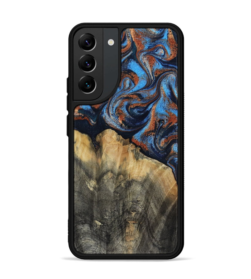 Galaxy S22 Plus Wood Phone Case - Waldo (Teal & Gold, 818785)