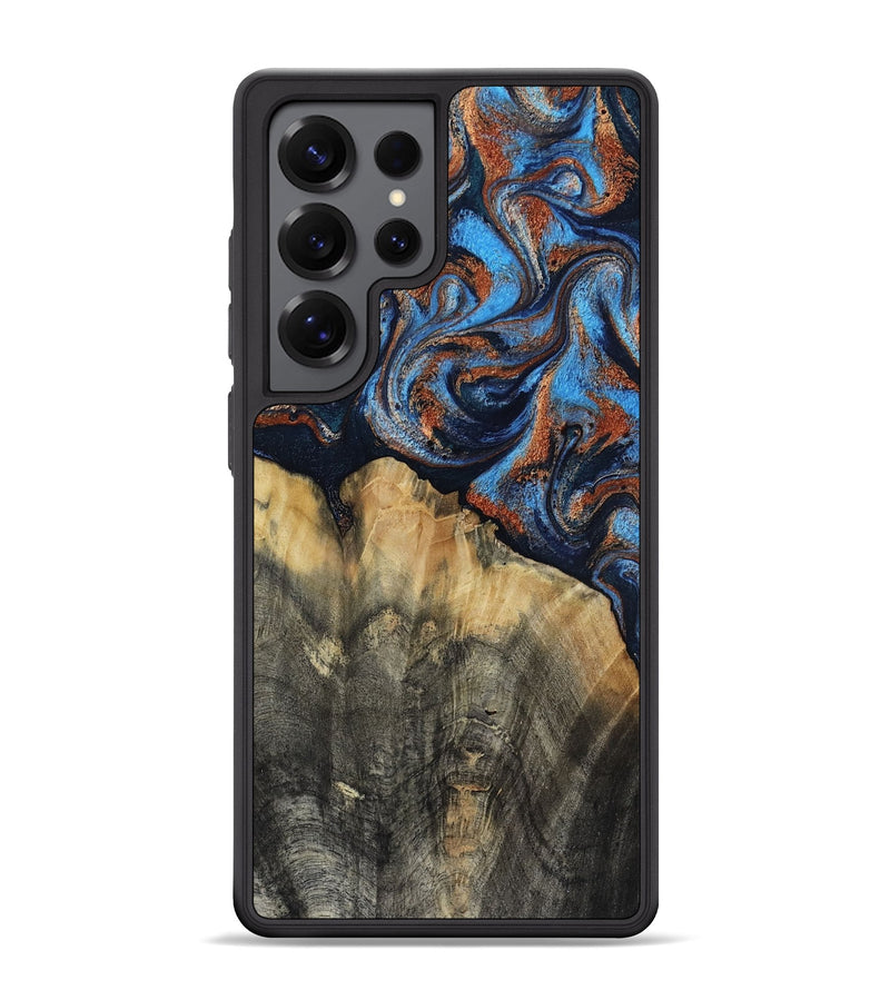 Galaxy S25 Ultra Wood Phone Case - Waldo (Teal & Gold, 818785)