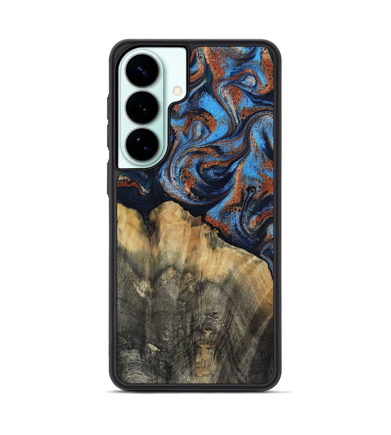 Galaxy S26 Plus Wood Phone Case - Waldo (Teal & Gold, 818785)