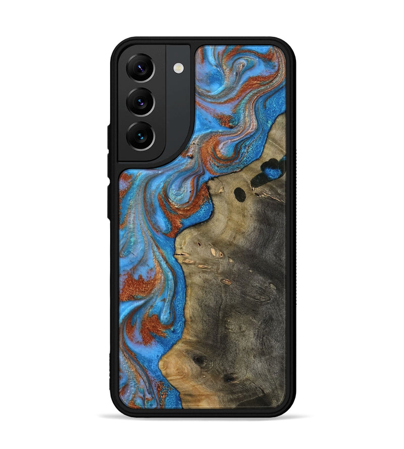 Galaxy S22 Plus Wood Phone Case - Carl (Teal & Gold, 818786)