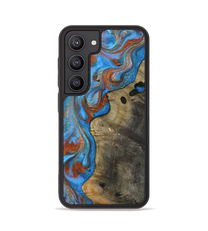 Galaxy S23 Wood Phone Case - Carl (Teal & Gold, 818786)