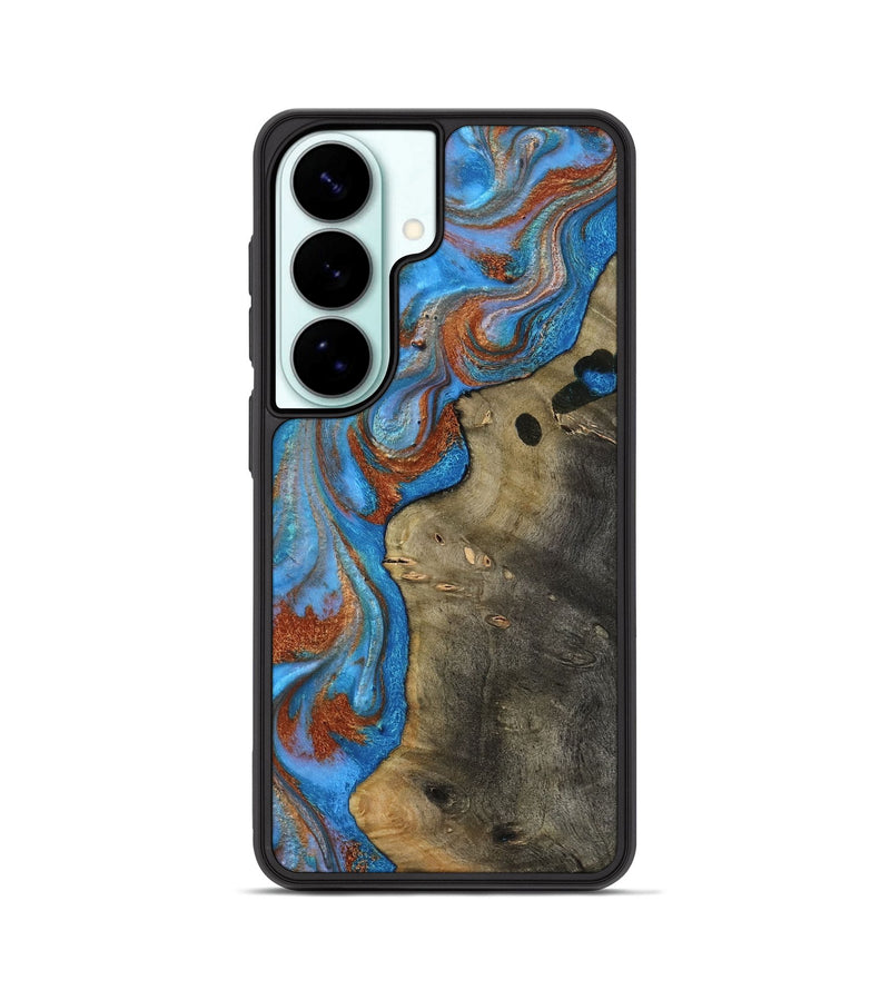 Galaxy S26 Wood Phone Case - Carl (Teal & Gold, 818786)