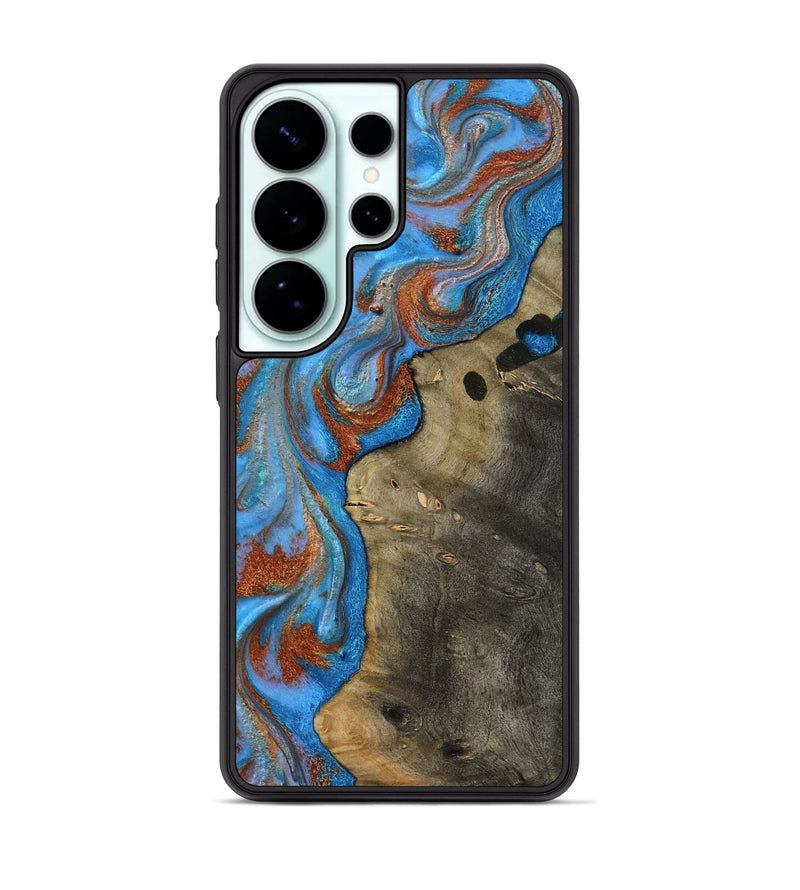 Galaxy S26 Ultra Wood Phone Case - Carl (Teal & Gold, 818786)