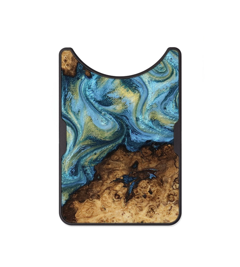 Alloy Wood Wallet - Dudley (Teal & Gold, 818787)
