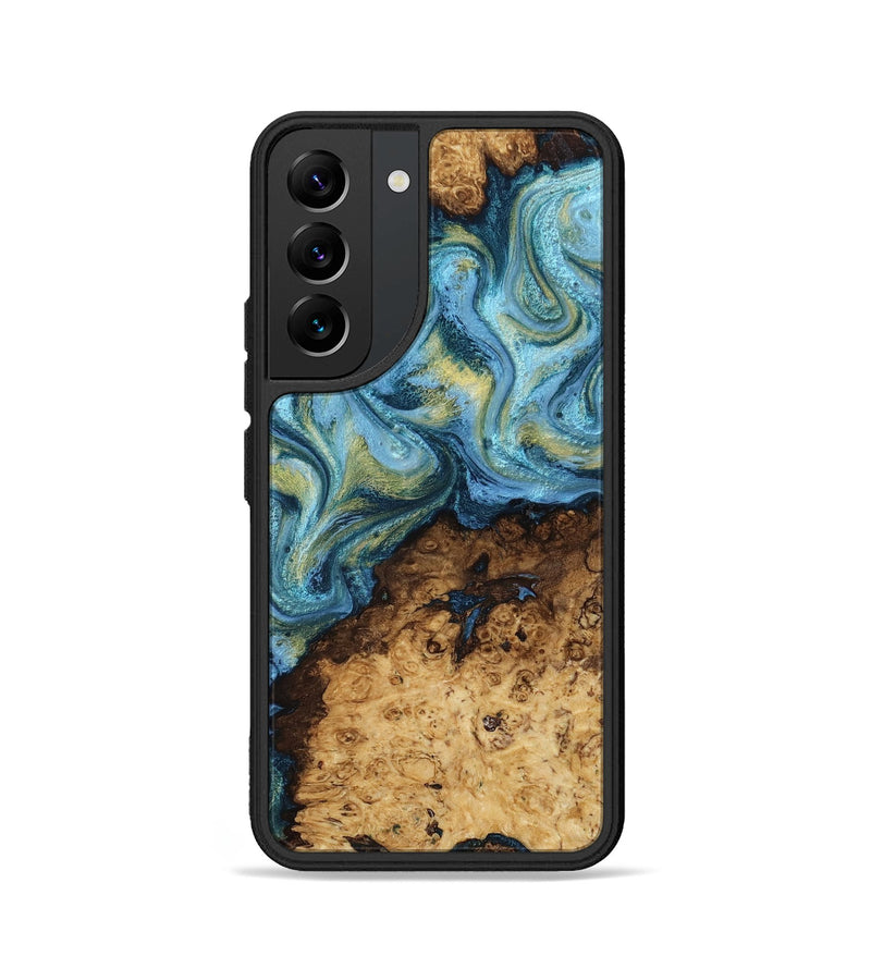 Galaxy S22 Wood Phone Case - Dudley (Teal & Gold, 818787)