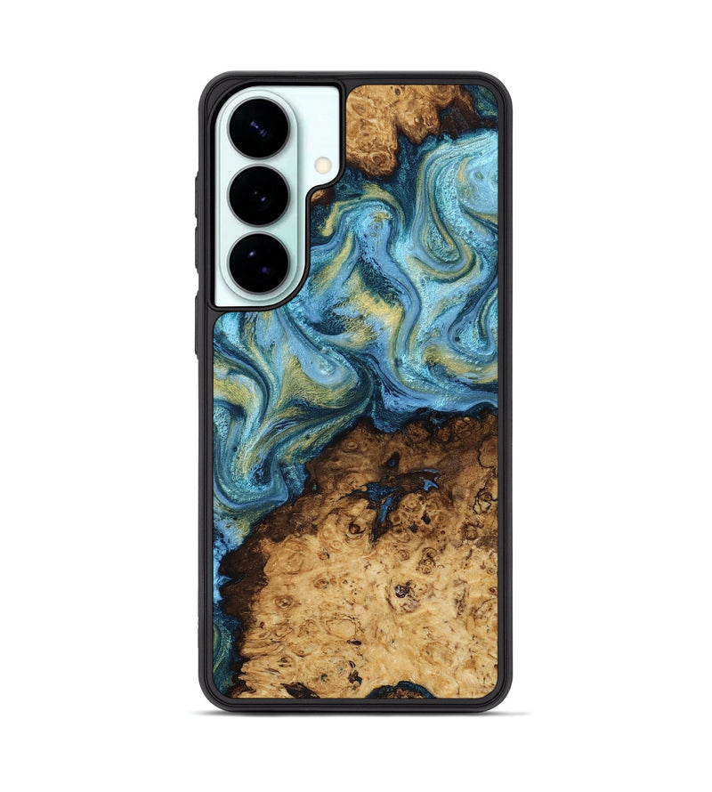 Galaxy S26 Plus Wood Phone Case - Dudley (Teal & Gold, 818787)