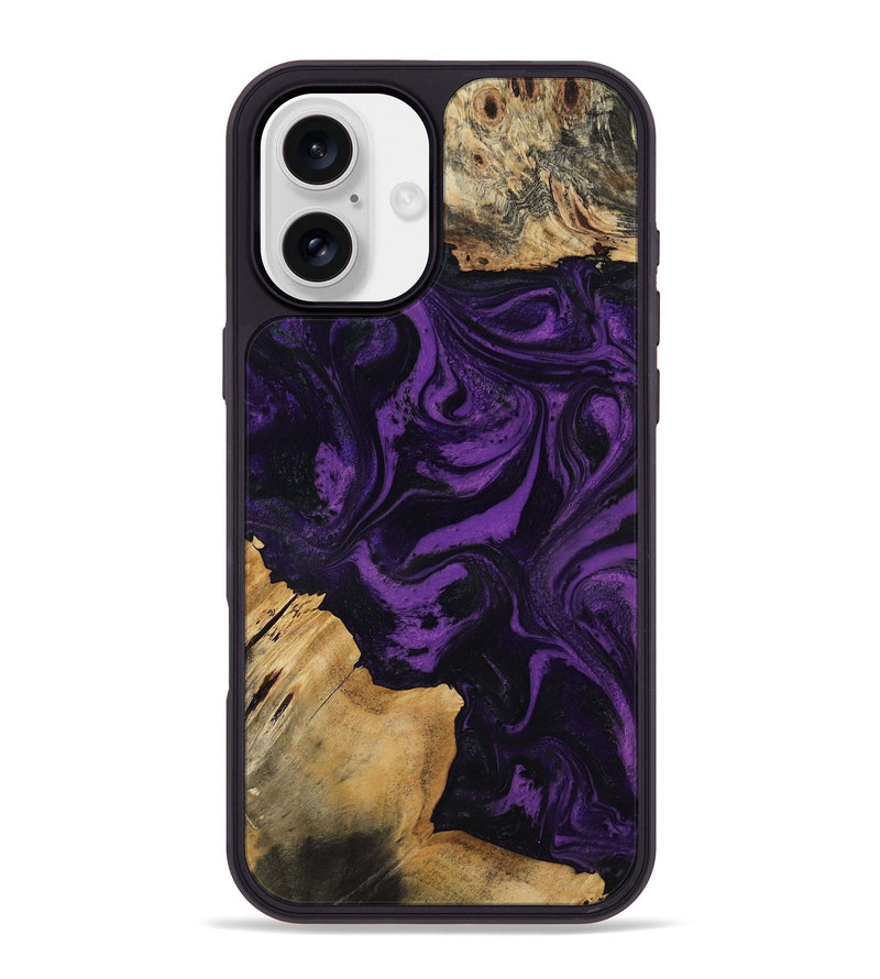 iPhone 16 Plus Wood Phone Case - Yael (Purple, 818788)