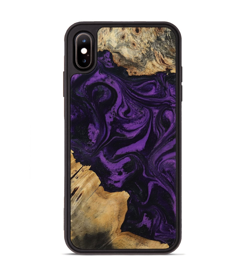 iPhone Xs Max Wood Phone Case - Yael (Purple, 818788)