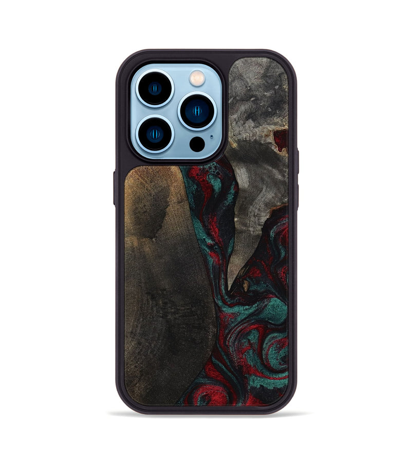 iPhone 14 Pro Wood Phone Case - Joel (Red, 818792)