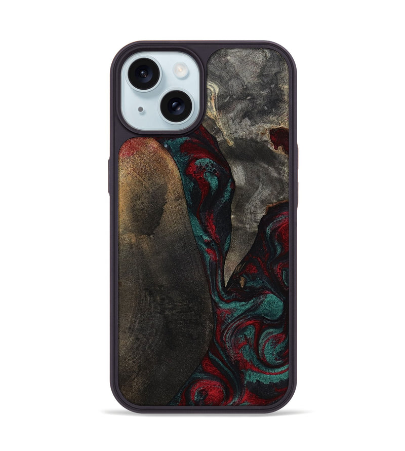 iPhone 15 Wood Phone Case - Joel (Red, 818792)