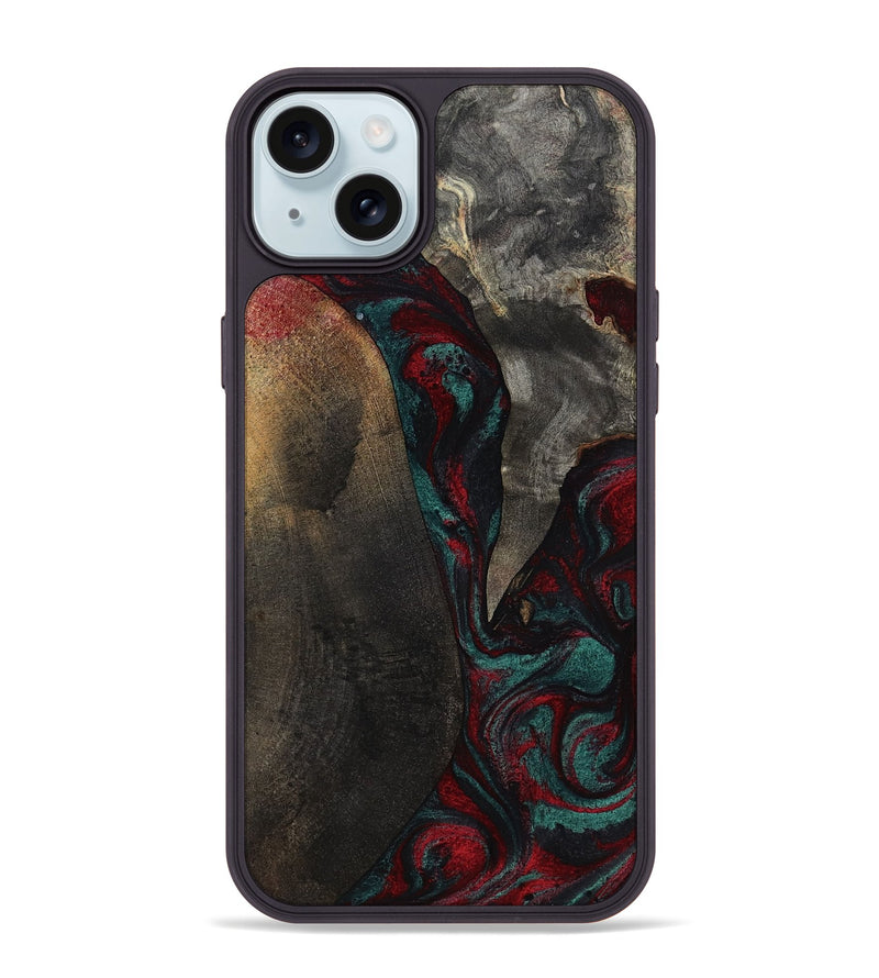 iPhone 15 Plus Wood Phone Case - Joel (Red, 818792)