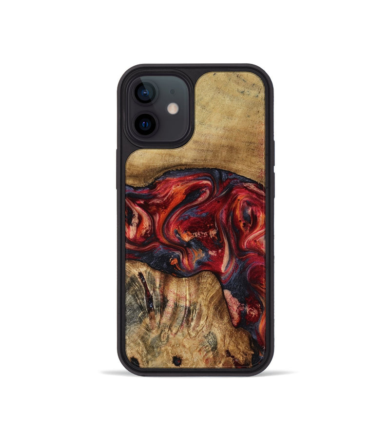iPhone 12 mini Wood Phone Case - Elyssa (Red, 818793)